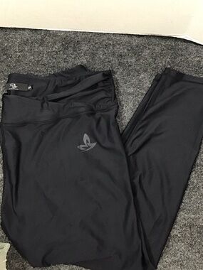Tamela Mann overlap leggings black stretch plus size